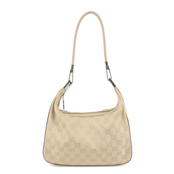 Auth Gucci Gg Canvas Leather Shoulder #177509G45B - Picture 1 of 15